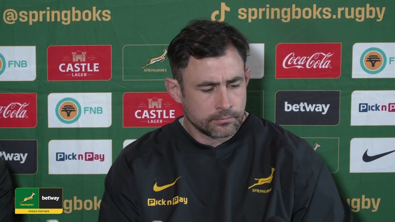  Springbok media conference with Siya Kolisi and Felix Jones