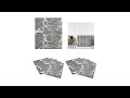 Marmoroptik Wandpaneele im 10er Set Grau - Weiß - Kunststoff - 69 x 77 x 1 cm