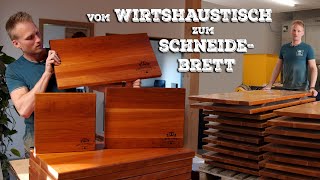 Vom Wirtshaustisch zum Schneidebrett | Holz-Liebling DIY #upcycling