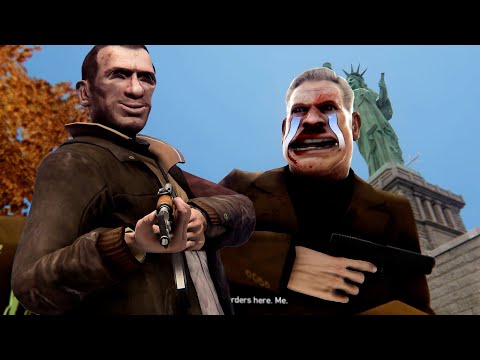 Niko's revenge is finally over, Niko's story ending (3) ! In traffic at a speed of 9999999！ - GTA4