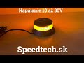 LED maják oranžový 12/24V - 24x1,5W LED / čierny hliníkový obal / ECE R65 / magnet (ø110x54,6mm) - Video Youtube