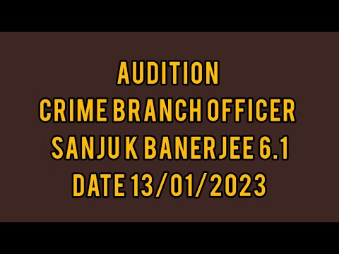 sanju k banerjee  crime officer