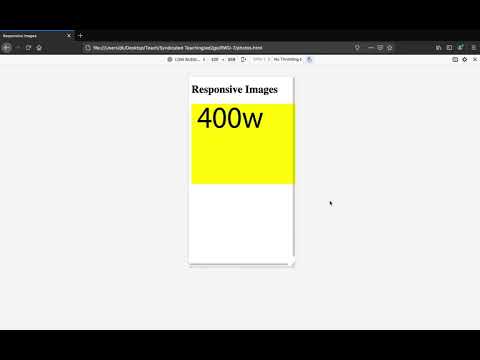 Using the SIZE and SRCSET parameters to display responsive images