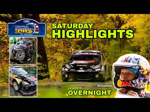 BIG DRAMA ⚠️ SATURDAY HIGHLIGHTS WRC CENTRAL EUROPEAN RALLY 2025 - Action, crashes and more