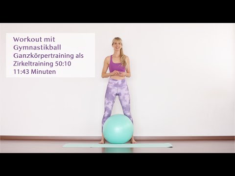 Workout mit Gymnastikball - 12 Übungen für ein Ganzkörpertraining, Coreworkout, Workout with gymball