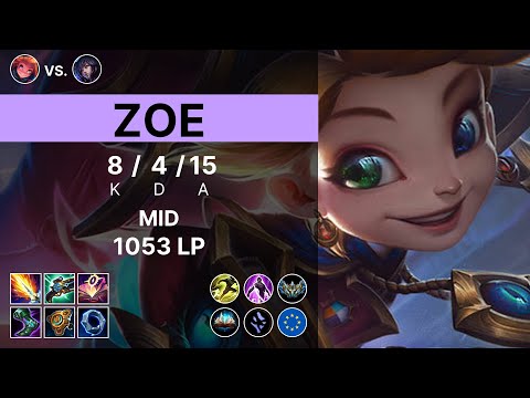 Zoe Mid vs Ahri - 1053 LP Challenger - EUW 15.12