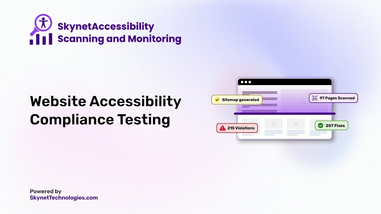 SkynetAccessibility Scanner demo video