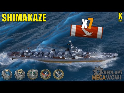 Destroyer Shimakaze 7 Kills & 180k Damage | World of Warships Gameplay