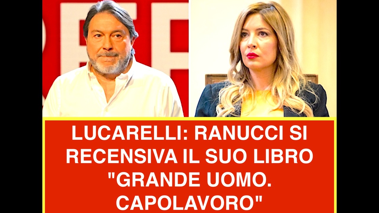 LUCARELLI: RANUCCI SI RECENSIVA DA SOLO IL SUO LIBRO "GRANDE UOMO. CAPOLAVORO"