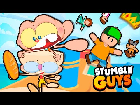 Mongo e Drongo em Stumble Guys - Corrida - Desenho animado infantil de Stumbleguys