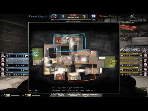 CS:GO: TeamLiquid vs EnvyUs The 1st Gun round.