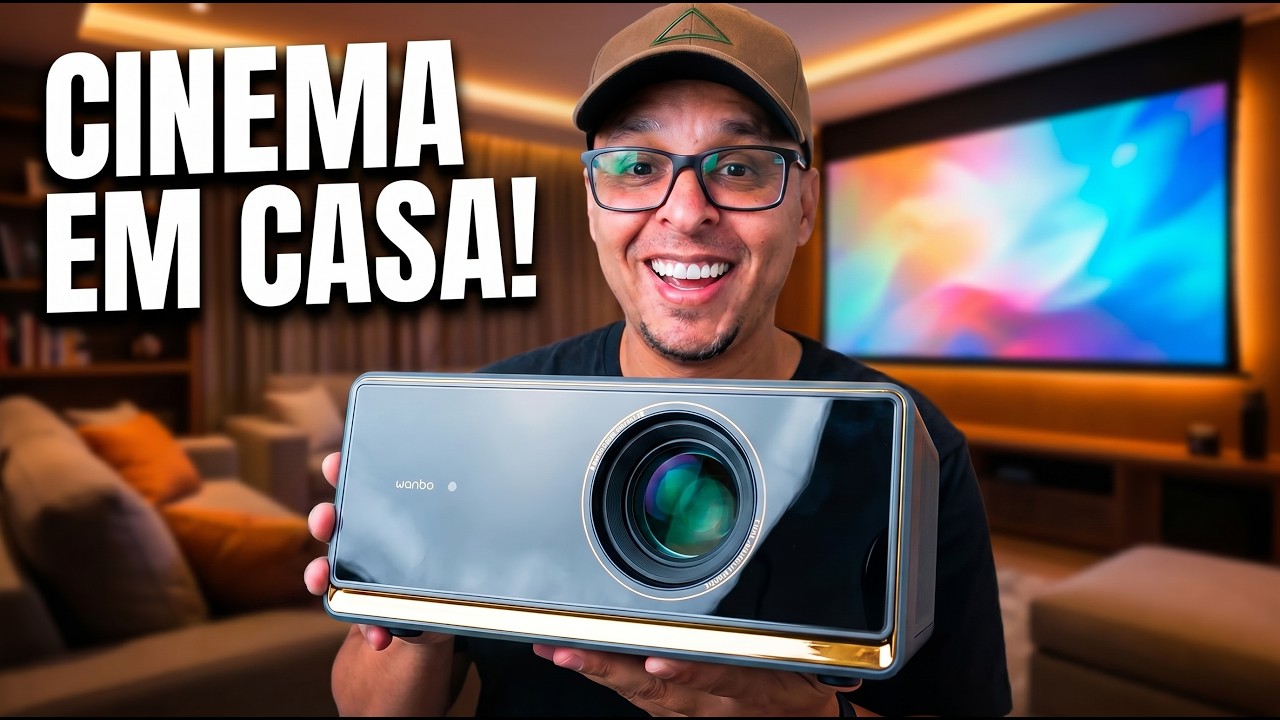 Um baita cinema na sua casa com esse projetor! - Wanbo X5 PRO