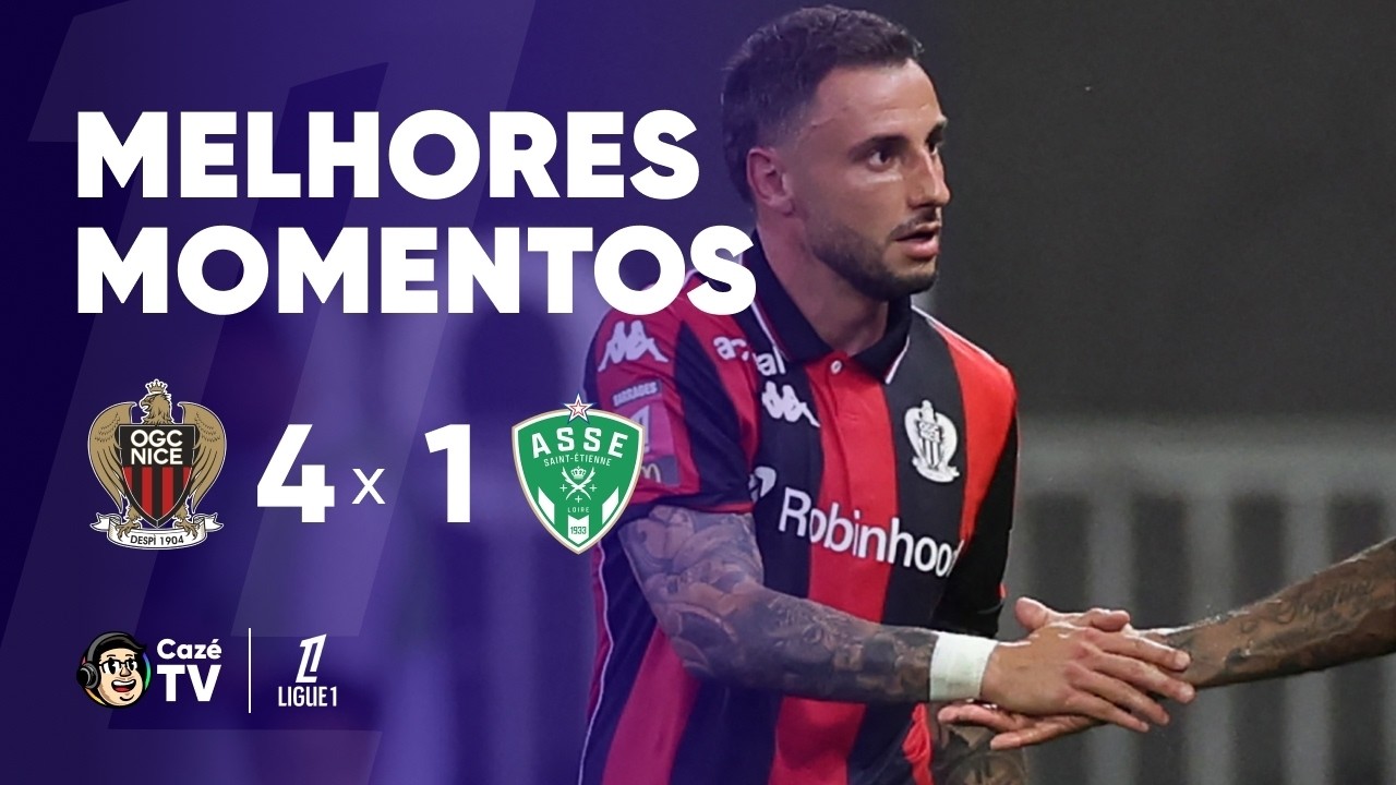 MELHORES MOMENTOS: NICE 4 X 1 SAINT-ÉTIENNE | LIGUE 1 2025/2026 | PLAYOFFS