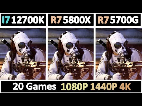 Intel I7 12700K vs Ryzen 7 5800X vs 5700G | Tested 20 Games |