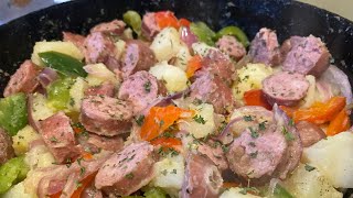 Easy And Delicious Potatoes Aidells Organic Chicken Apple Sausage Skillet