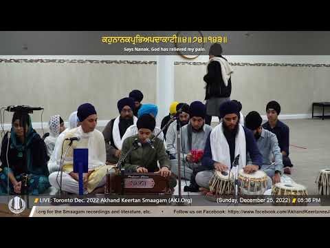 014 Bhai Ekaager Singh Jee Toronto at Toronto Dec  2022 Akhand Keertan Smaagam