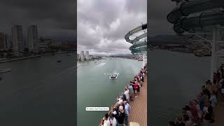 What about us? 💙 Msc Seaview in Santos Brasil with msc friend guy around the world #mscseaview