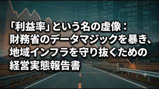 「利益率」という名の虚像：財務省のデータマジックを暴き、地域インフラを守り抜くための経営実態報告書