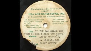 Lefty Frizzell If You Can Spare The Time acetate demo