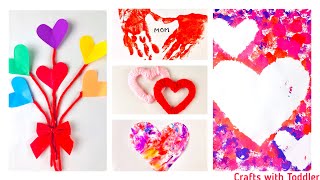 5 Easy Valentine's day crafts & activities for Preschoolers and Toddlers❤️💖|Heart crafts for kids💜