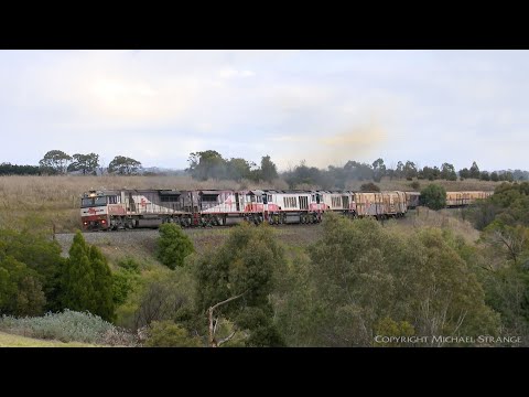 SCT 5PM9 Boxcars & Containers Climbing Murgheboluc Curves - PoathTV Australian Trains & Railways