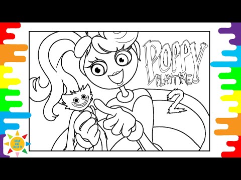 Mommy Long Legs With Huggy Wuggy Coloring Page | Poppy Playtime 2 Coloring|Different Heaven-My Heart