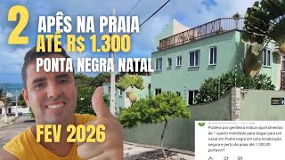 2 APARTAMENTOS DE 1 QUARTO PARA ALUGAR EM PONTA NEGRA NATAL ATÉ 1300 PERTO DA PRAIA