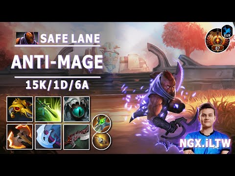 Anti-Mage Safe Lane Carry | 7.31b | NGX.iLTW Pro AM Play | Dota 2 Immortal Gameplay