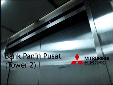 Old Mitsubishi Traction Elevators at Panin Center, Jakarta