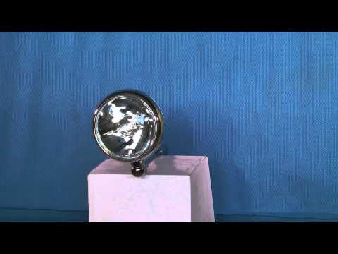 Vehicle Post Mount Spotlight - 100W Halogen - 6" OD - 700' Spot Beam - Chrome
