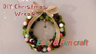 DIY Christmas Wreath#easycraft #diy #chritmascraft #diytutorial #christmasdecoration