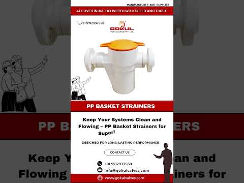 Polypropylene basket type strainer flanged