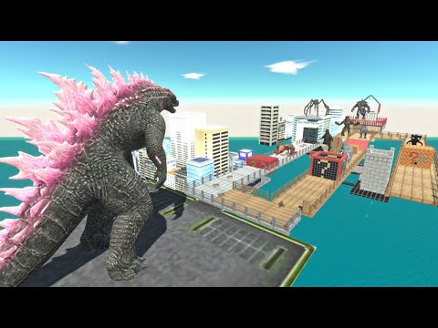 Evolved Godzilla Death Run vs All Unit ARBS - Animal Revolt Battle Simulator