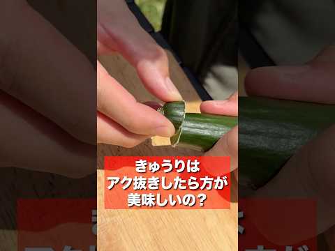きゅうりのアク抜きに物申す！
