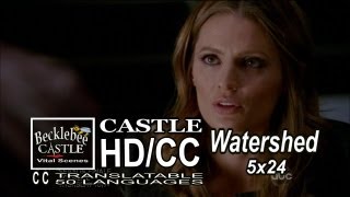 Castle 5x24 "Watershed" Interrogation Scene Beckett Realizes What She Really Wants Finale HD/CC