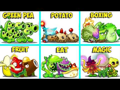 PVZ 2 - Random 12 Team Plants Normal Attack Battlez - Who Will Win?