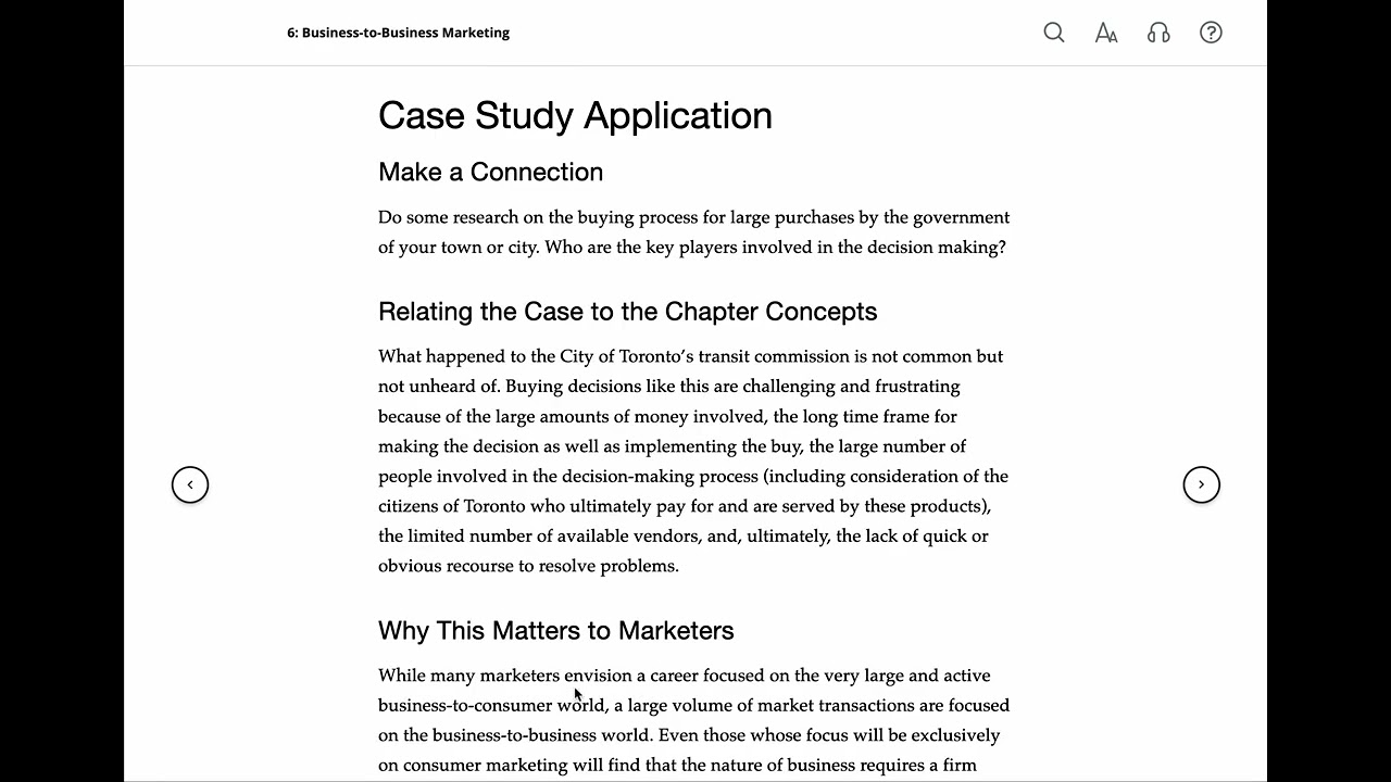 Marketing Case Study Example