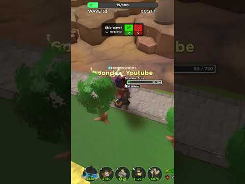 Shadow Boss almost made it Roblox Tower Defense Simulator