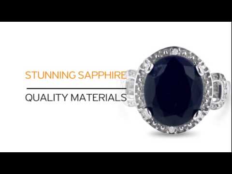 7ct Oval Sapphire and Diamond Ring - SuperJeweler.com