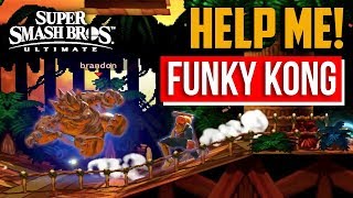 Smash Bros Ultimate - How to Beat Funky Kong Stage on Hard Difficulty (World of Light)