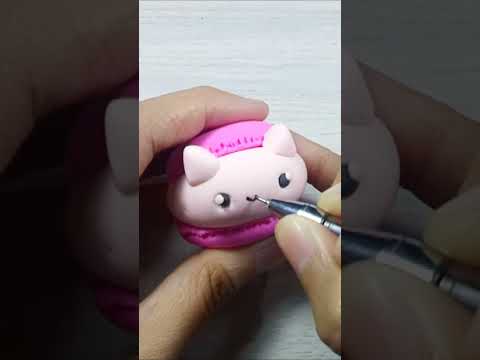 Macaroon Cat Clay Art | Diy Works #shorts