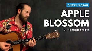 Guitar lesson for &quot;Apple Blossom&quot; by The White Stripes (acoustic)