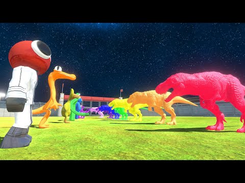 Rainbow Friend Vs Rainbow Color Carnivore Dinosaurs