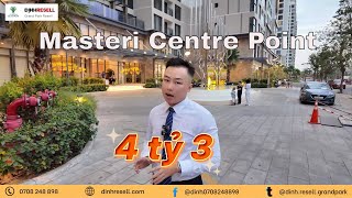 Giỏ hàng mới nhất Masteri Centre Point căn hộ 2 phòng ngủ giá chỉ 4.3 tỷ (đã gồm thuế)