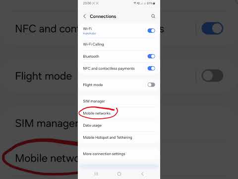 Set Mobile Networks 5G/4G/3G/2G Connection (Samsung Galaxy A15 A25 Android)