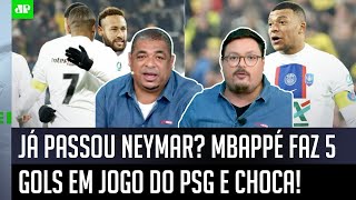 ‘É fato! Com todo todo respeito ao Neymar, mas o Mbappé hoje…’: Craque choca com 5 GOLS em jogo do PSG