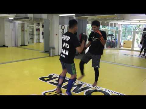 魔裟斗が得意の左ミドルに対するカウンターフックのやり方