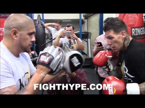 GABRIEL ROSADO GETS AMPED UP BY FERNANDO VARGAS; PUTS HANDS ON DISPLAY AHEAD OF GUTIERREZ CLASH