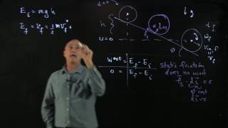 37.2 Worked Example - Wheel Rolling Without Slipping Down Inclined Plane