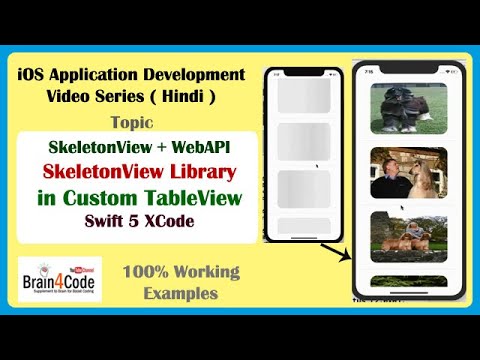 SkeletonView in Custom TableView (Data From WebAPI) Using Swift 5 XCode | Hindi | Skeleton Loading